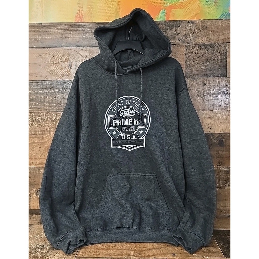 Men's Y2K Gray Hoodie Pennant Sportswear XL Skater Streetwear Athleisure